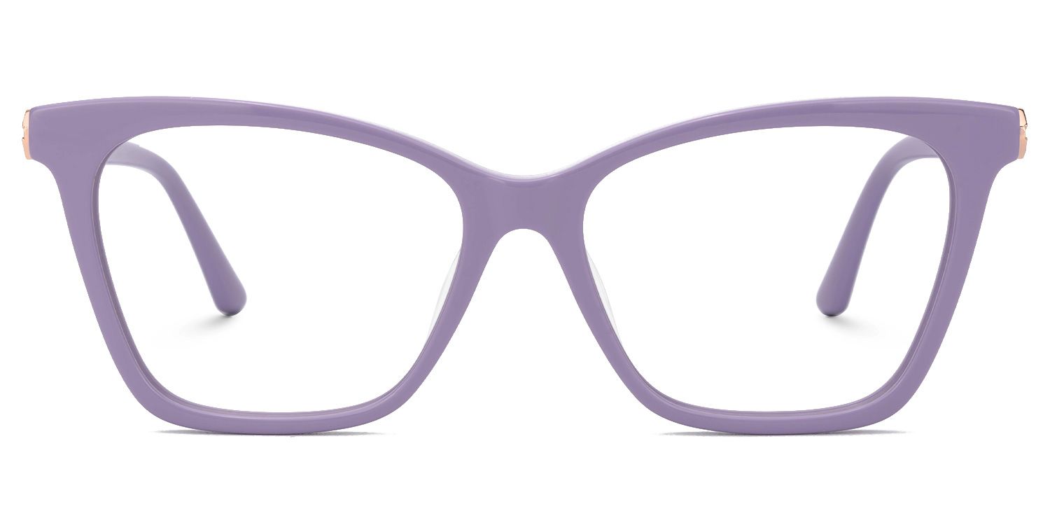 Fidelia - Butterfly Purple Eyeglasses by Vooglam - Angle View