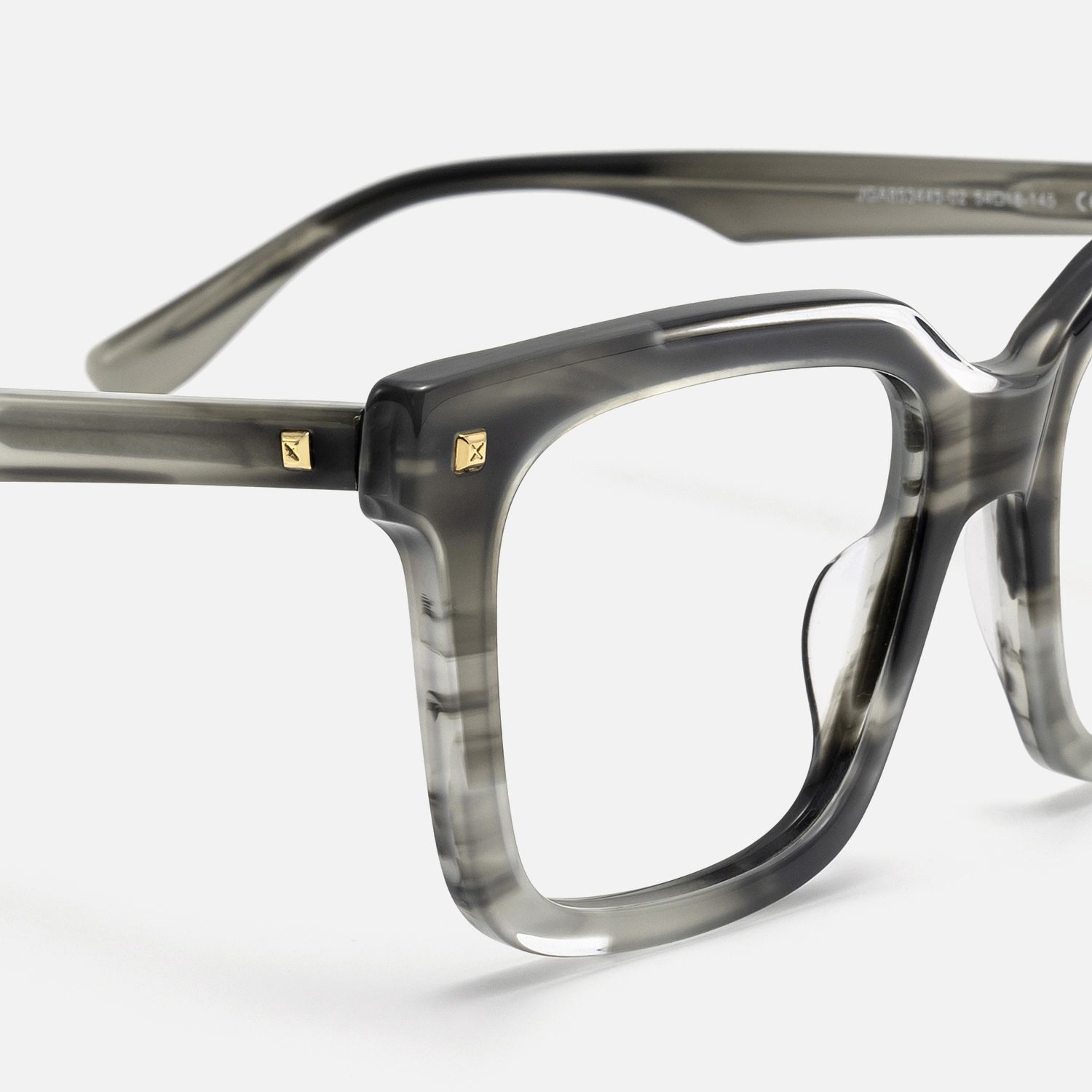 Taffeta - Square Silver Eyeglasses | Vooglam Design Details