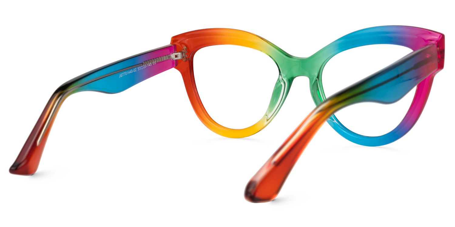 Samson - Cat Eye Multicolor Eyeglasses | Vooglam Side View