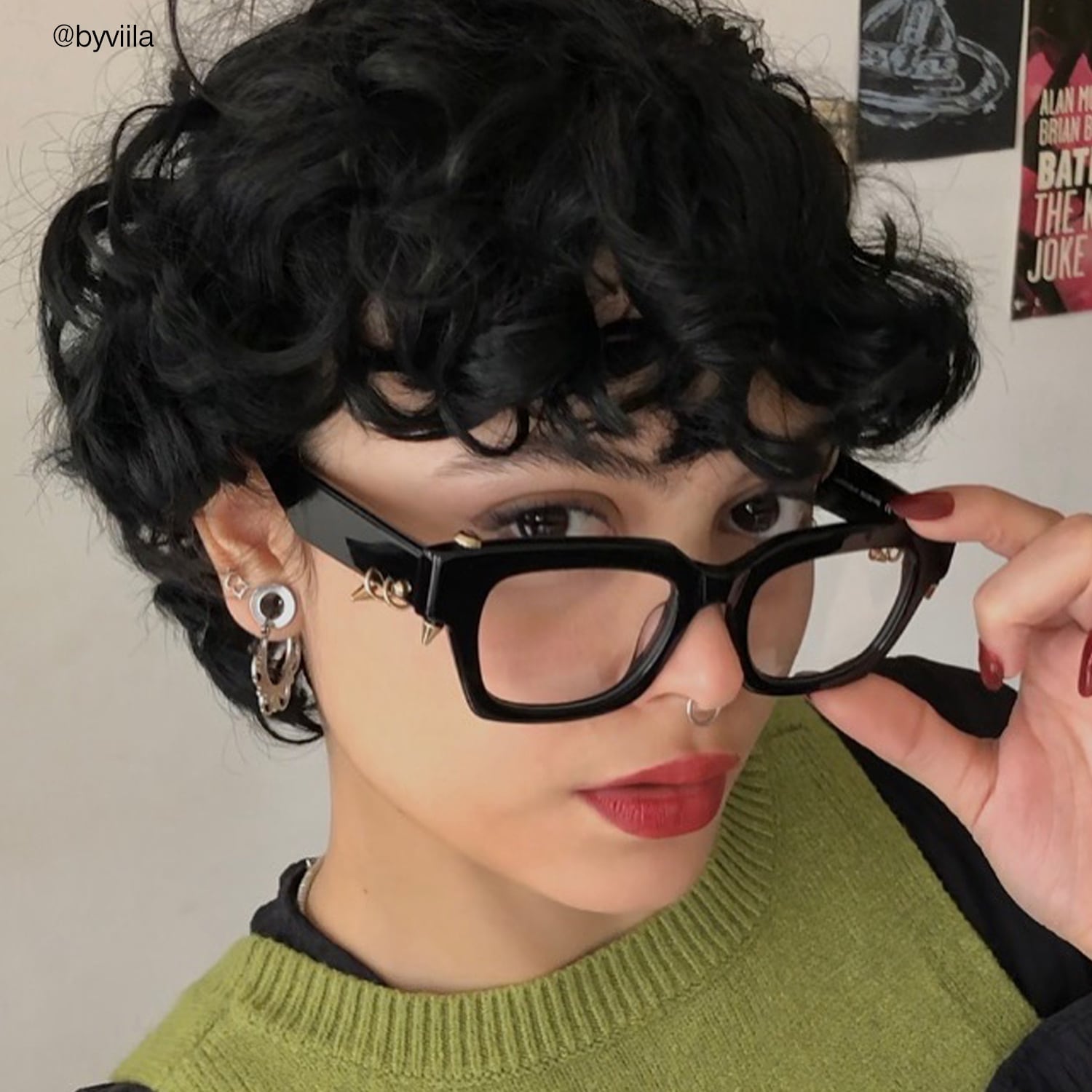 Sabrina - Rectangle Black Eyeglasses