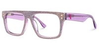 Najinca - Rectangle Pink Eyeglasses | Vooglam Front View