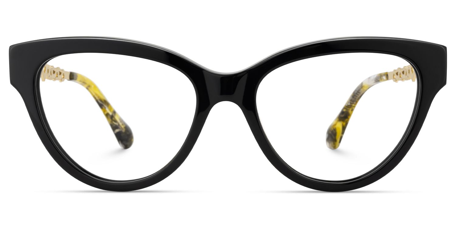 Rhapsody - Butterfly Black Eyeglasses | Vooglam Angle View