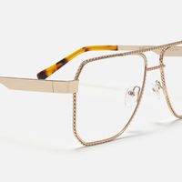 Fidelina - Aviator Gold Eyeglasses | Vooglam Design Details