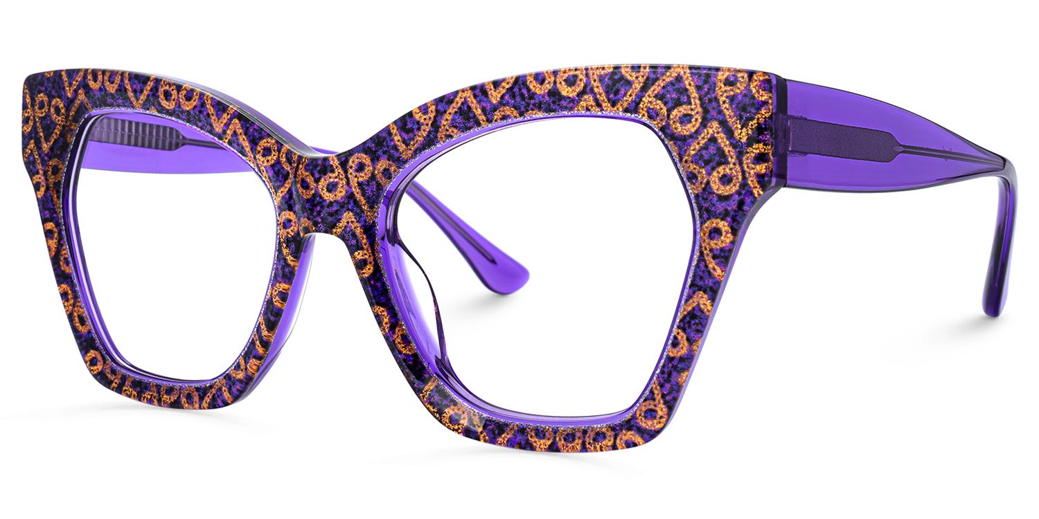 Stetson - Cat Eye Purple Eyeglasses | Vooglam Front View