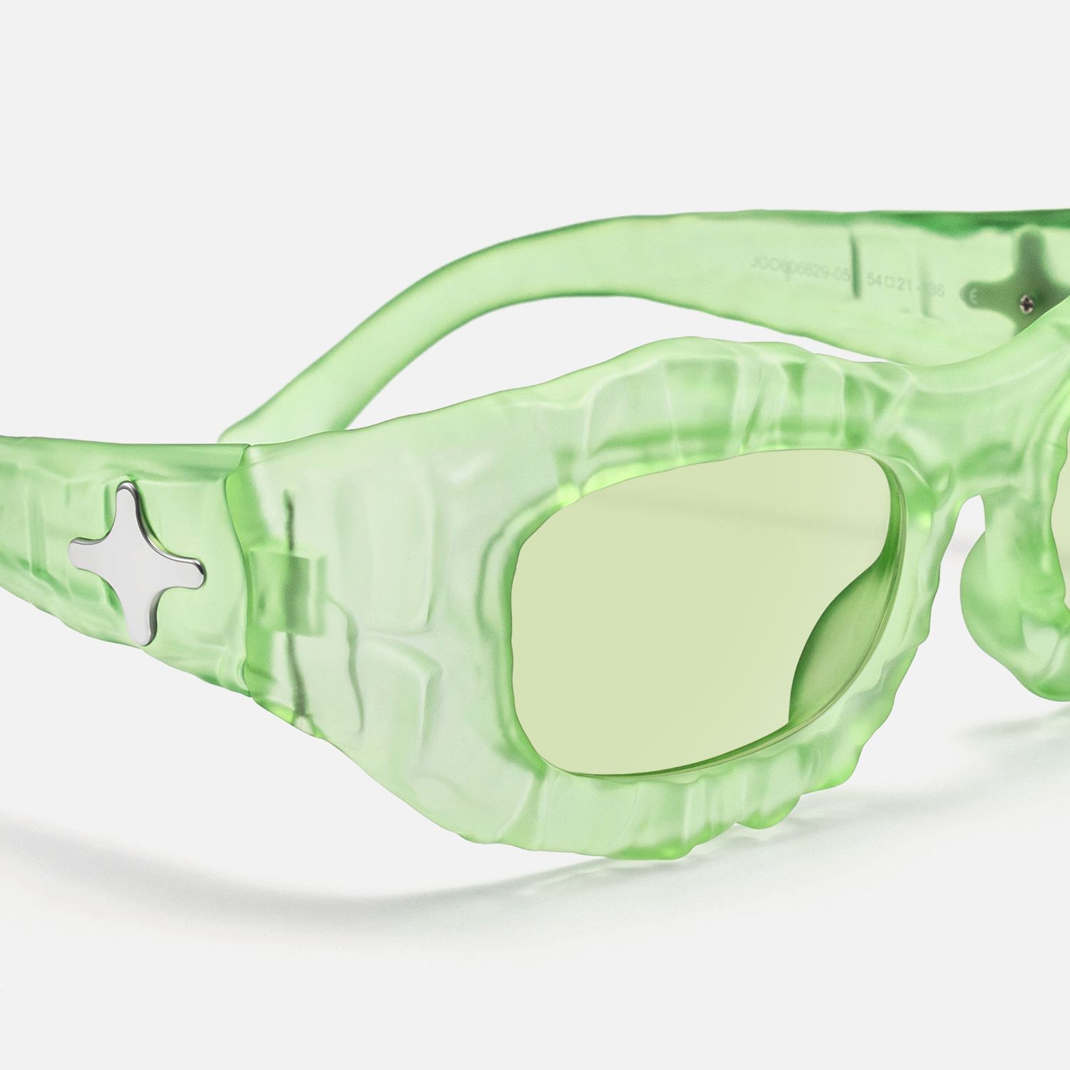 The Geologist - Green Tint Transparent Sunglasses | Vooglam Design Details