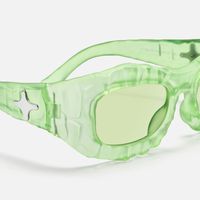 The Geologist - Geometric Green Sunglasses | Vooglam Design Details