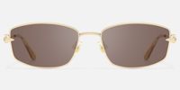 Bladework - Gold Narrow Brown Sunglasses | Vooglam Angle View