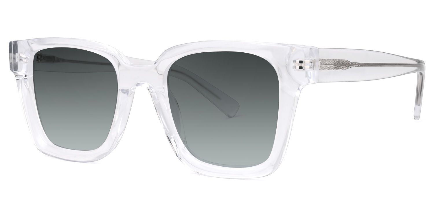 Dawes - Rectangle Crystal Sunglasses | Vooglam Front View