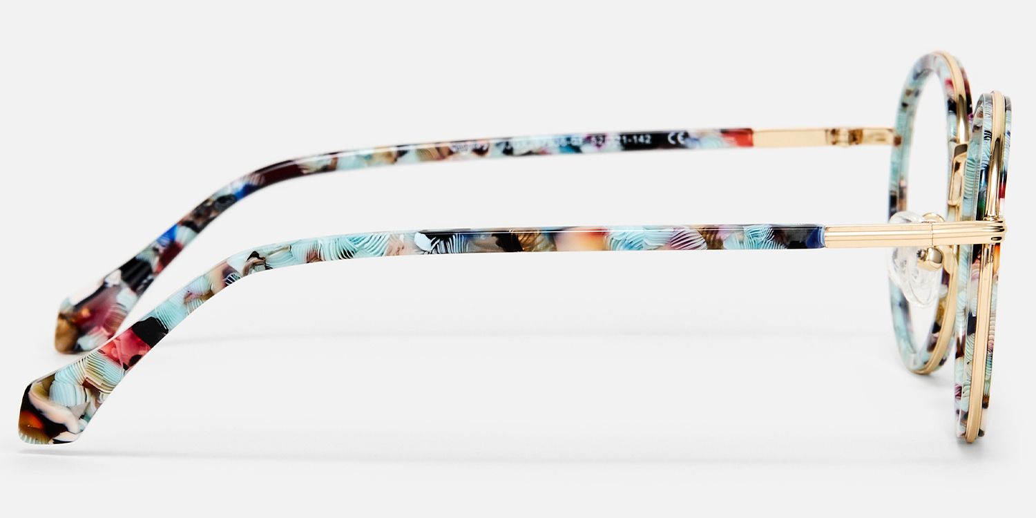 Alma - Round Blue Eyeglasses product detail 3