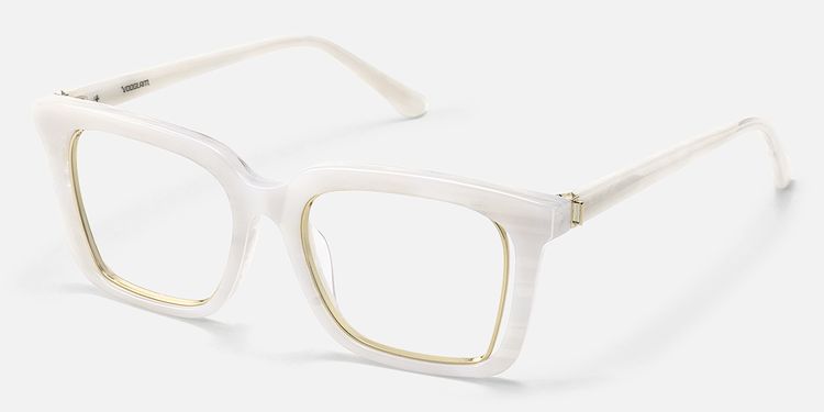 Chaparral - Retro Rectangle White Eyeglasses | Vooglam