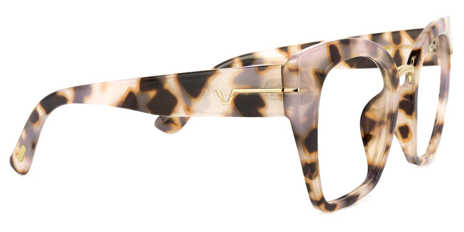 Paulina - Square Tortoise Eyeglasses | Vooglam 4
