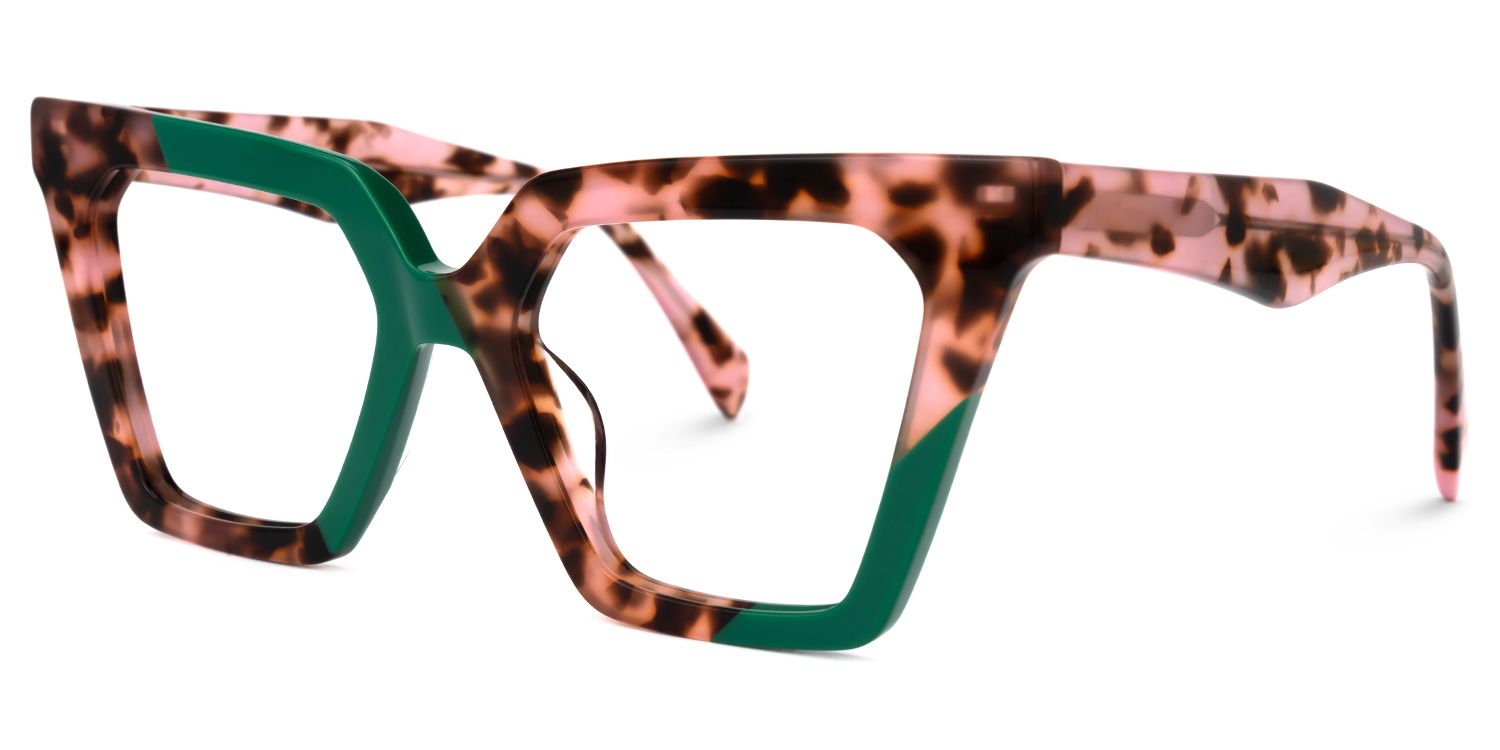 Caimbrie - Cat Eye Green/Tortoise Eyeglasses | Vooglam Front View