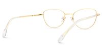 Starlette - Cat Eye Gold Eyeglasses | Vooglam Side View