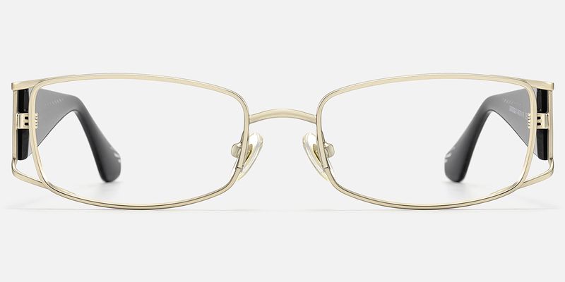 Wren - Rectangle Gold Eyeglasses