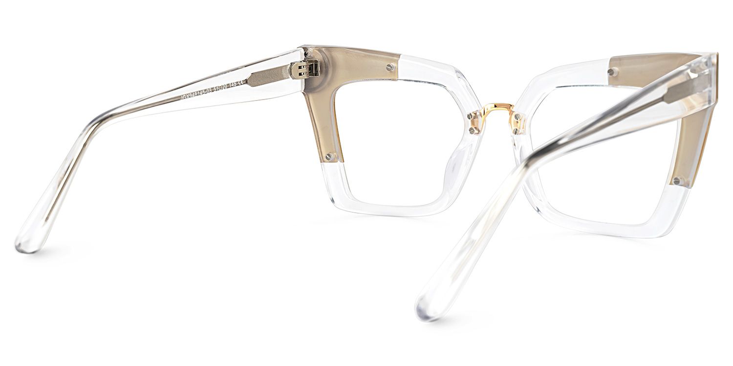 Dangela - Square Crystal Eyeglasses Side View