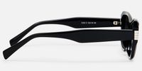 Flicker - Geometric Black Sunglasses | Vooglam Side View