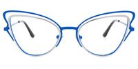Elki - Cat Eye Blue Eyeglasses | Vooglam Angle View