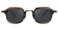 Delaware - Square Tortoise Sunglasses | Vooglam Angle View
