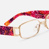 Gagenia - Rectangle Gold Eyeglasses | Vooglam Design Details