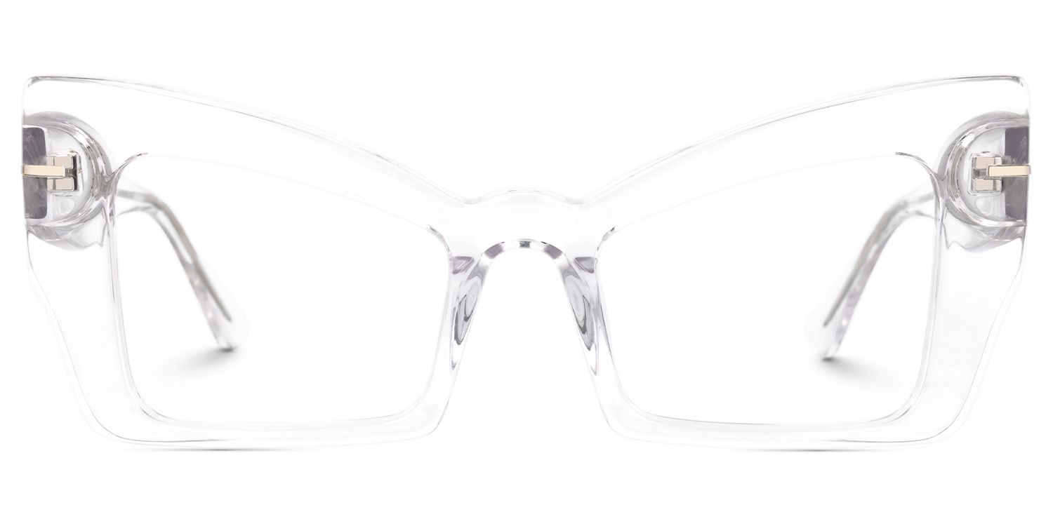 Faizah - Cat Eye Crystal Eyeglasses | Vooglam Angle View