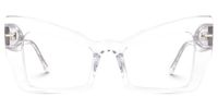Faizah - Cat Eye Crystal Eyeglasses | Vooglam Angle View