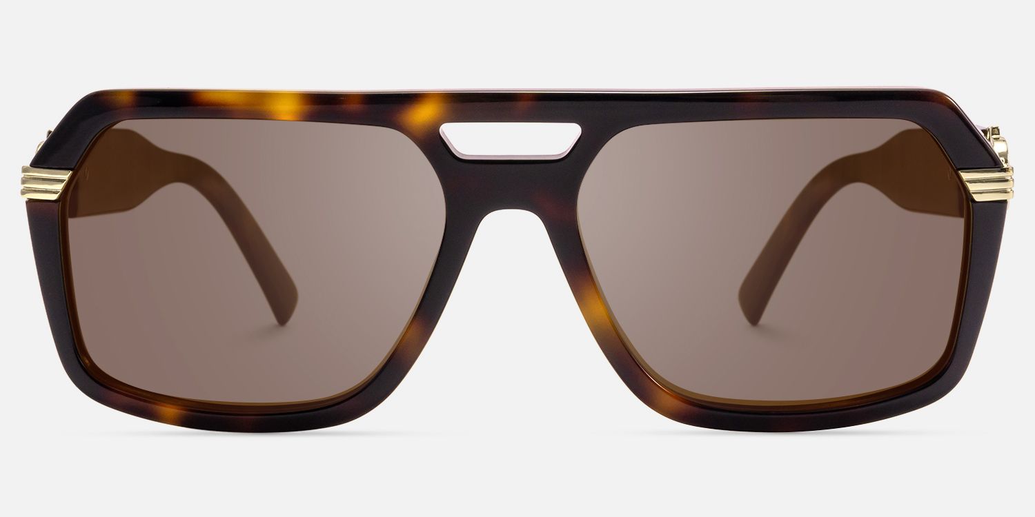 Maverick - Aviator Tortoise Sunglasses | Vooglam Angle View