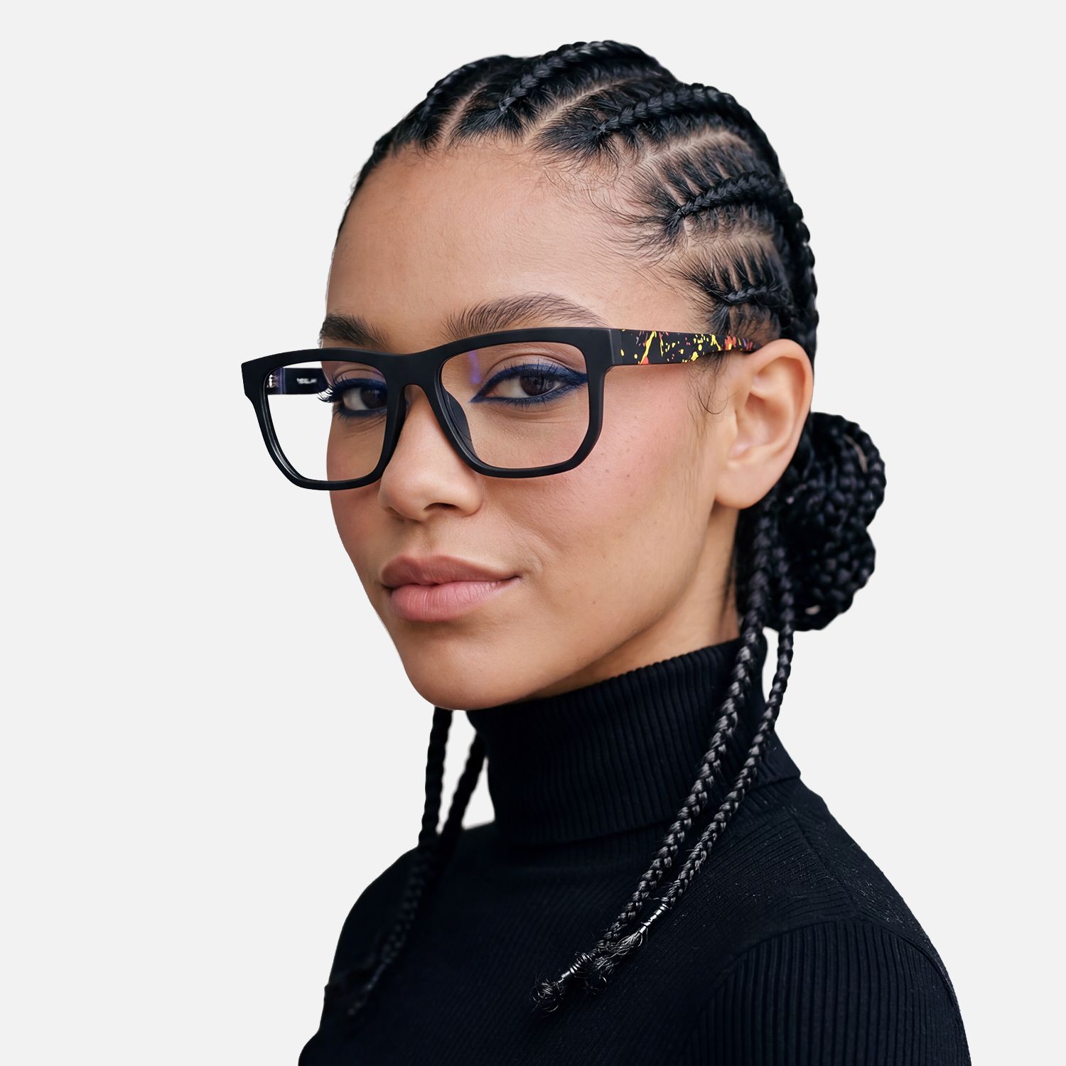 Explore the design story of Nocturnal - Geometric Black Eyeglasses | Vooglam