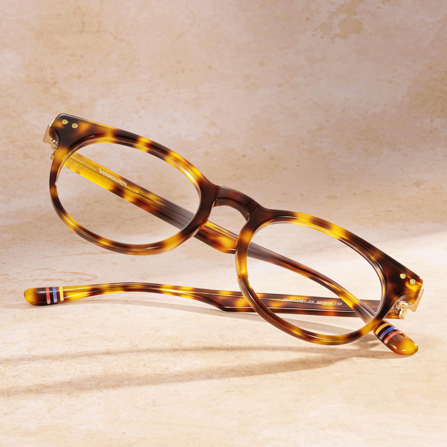 Vintel - Rectangle Tortoise Eyeglasses - 1