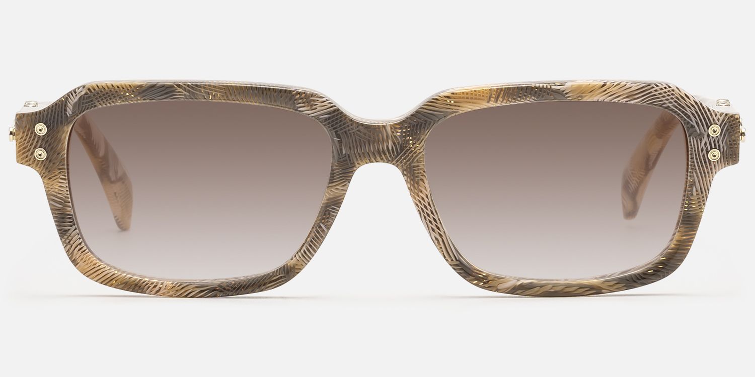 Anacortes - Gradient Brown Pattern Guitar Shades | Vooglam Angle View