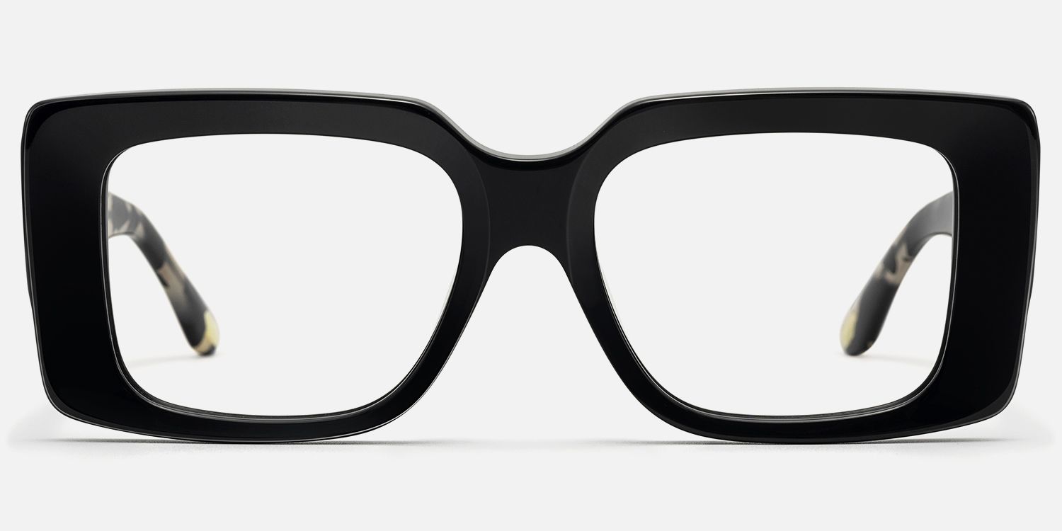 Kente - Rectangle Black Eyeglasses product detail 2