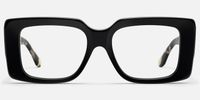 Kente - Rectangle Black Eyeglasses | Vooglam Angle View