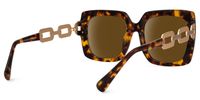 Dascha - Square Tortoise Sunglasses | Vooglam Side View