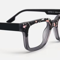 Strobe - Rectangle Two-tone Eyeglasses | Vooglam Design Details