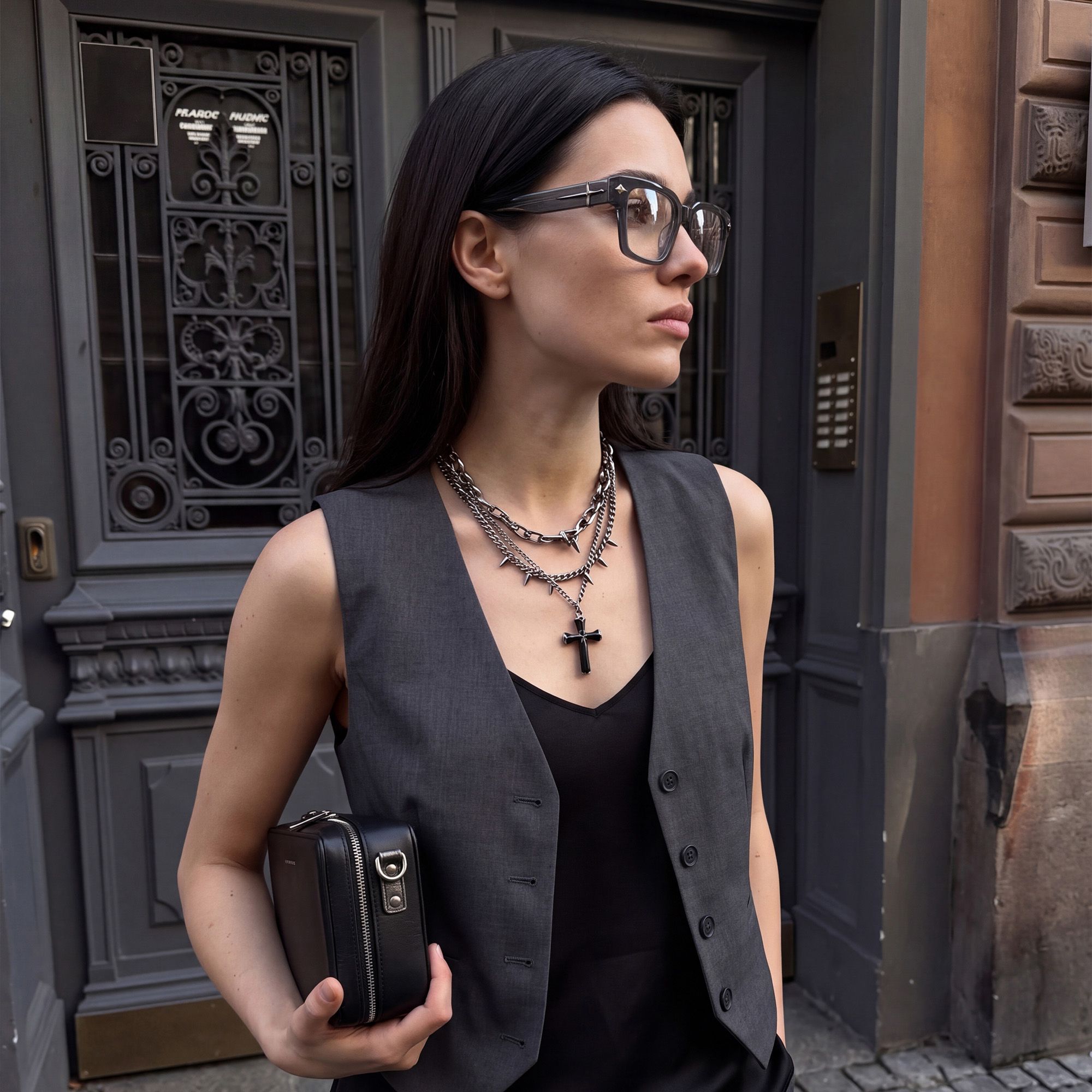 Vooglam Street Style in Real Life: Covenant - Gray Transparent Sword Glasses by Vooglam