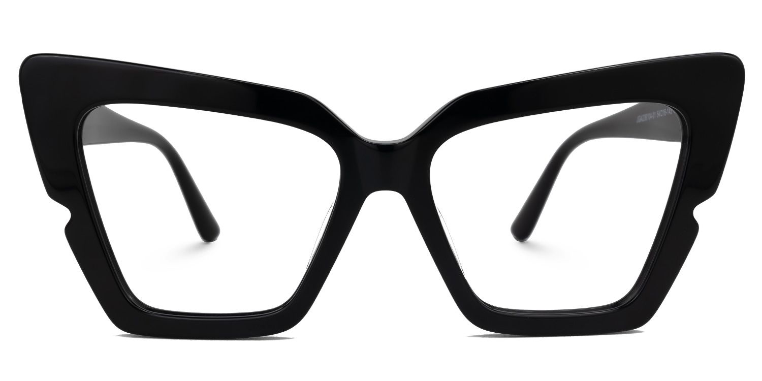 Fabiano - Cat Eye Black Eyeglasses | Vooglam Angle View