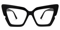 Fabiano - Cat Eye Black Eyeglasses | Vooglam Angle View