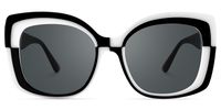 Mabon - Butterfly Black/White Sunglasses | Vooglam Angle View