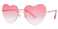 Lahoma - Heart Pink Sunglasses | Vooglam Front View