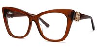 Haiku - Cat Eye Brown Eyeglasses | Vooglam Front View