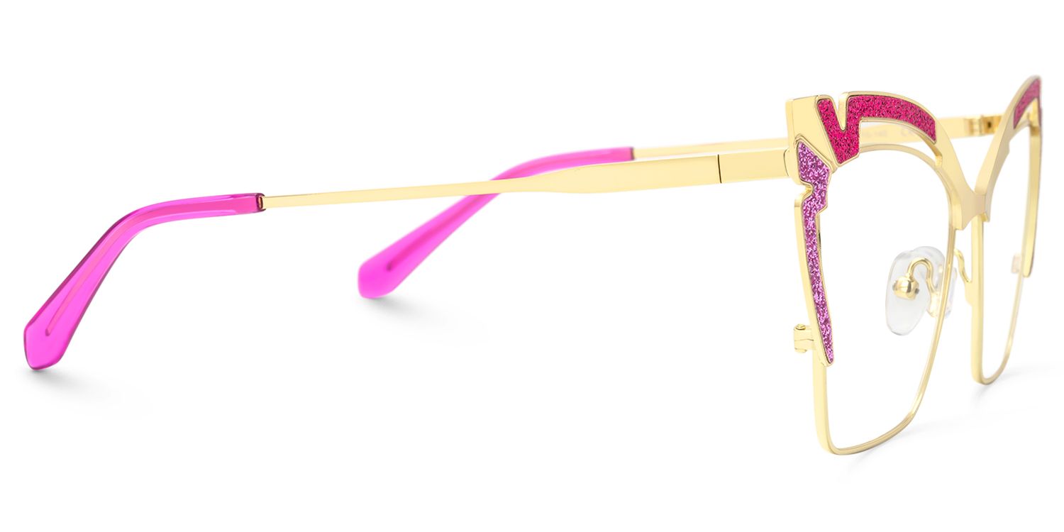 Haizlee - Cat Eye Pink Eyeglasses | Vooglam 4