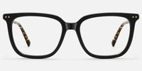 Terra - Square Black Eyeglasses | Vooglam Angle View