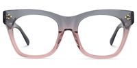 Carole - Rectangle Grey/Pink Eyeglasses | Vooglam Angle View