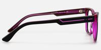 Ether - Square Black Eyeglasses | Vooglam Side View