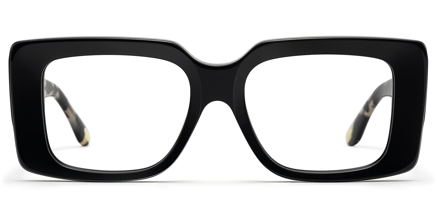 

Kente - Rectangle Black Eyeglasses
