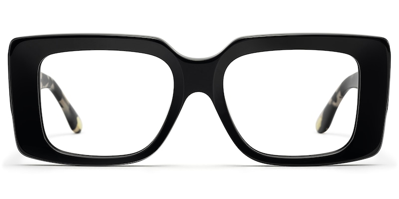 Kente - Rectangle Black Eyeglasses