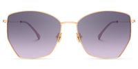 Keahi  - Geometric Purple Sunglasses | Vooglam Angle View