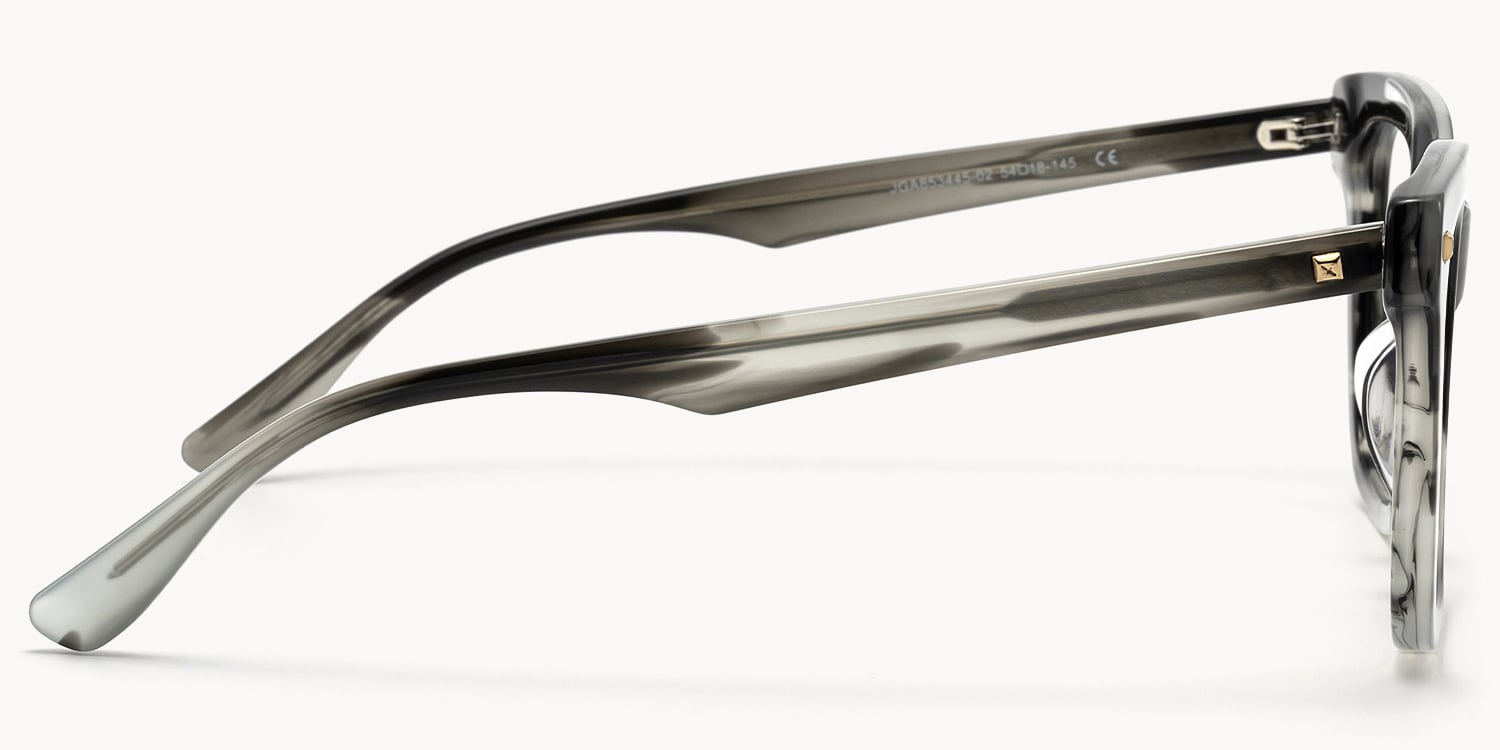 Taffeta - Square Silver Eyeglasses