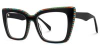 Kaipo - Square Black Eyeglasses | Vooglam Front View