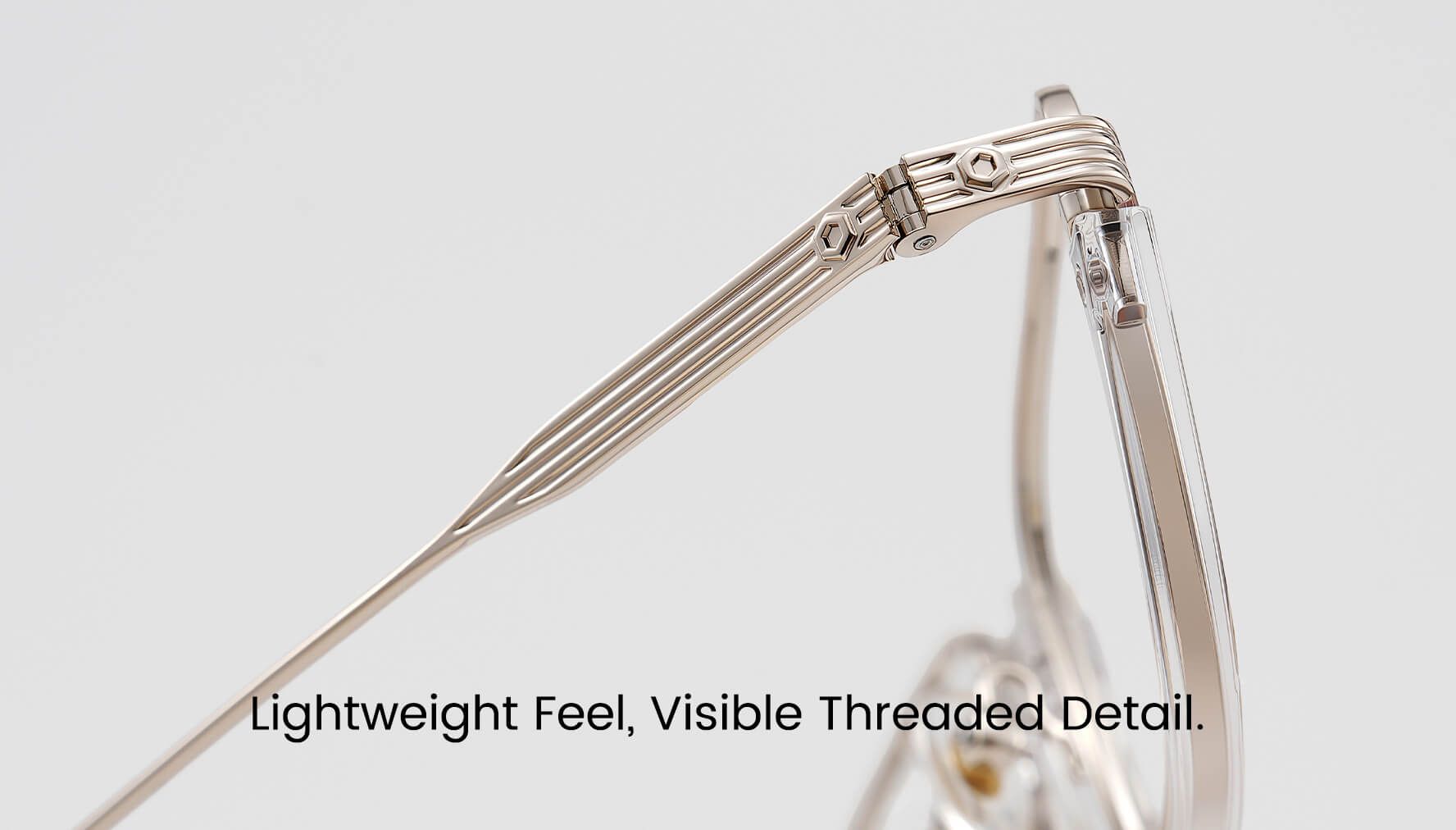 visible details of screw on glasses