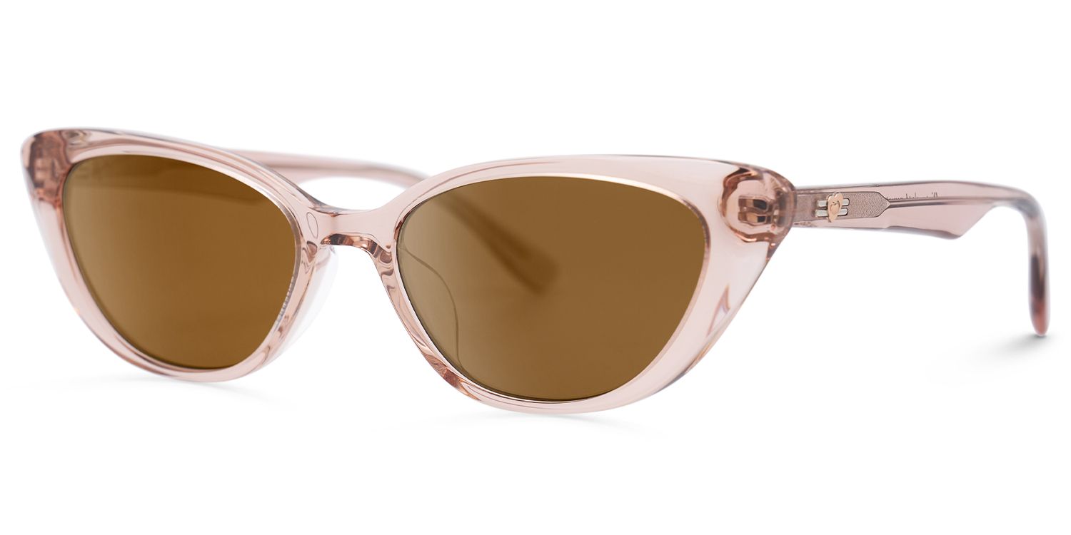 Jacinda - Cat Eye Pink Sunglasses | Vooglam Front View